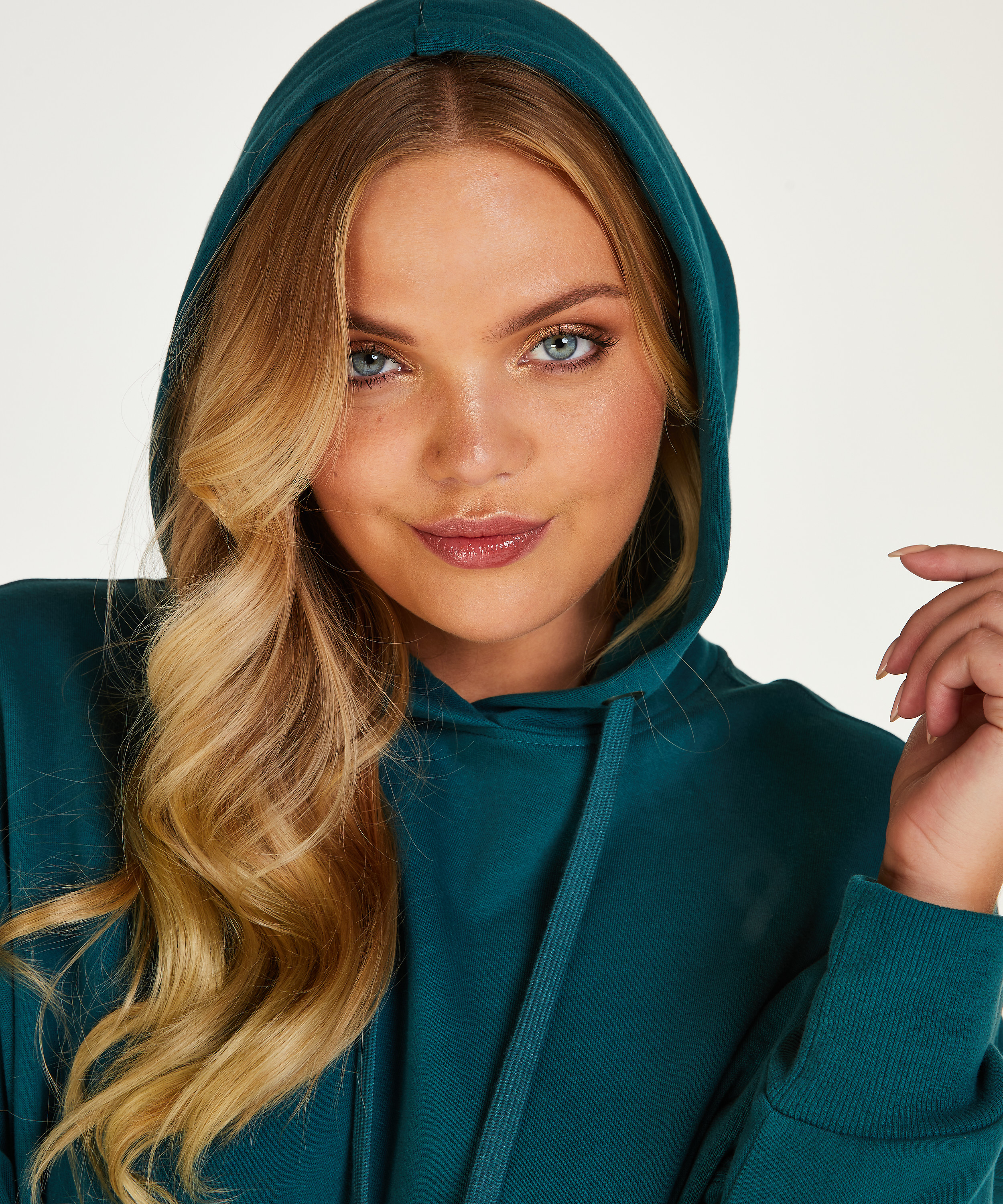 Longsleeved Hoodie, Bl&aring;, main