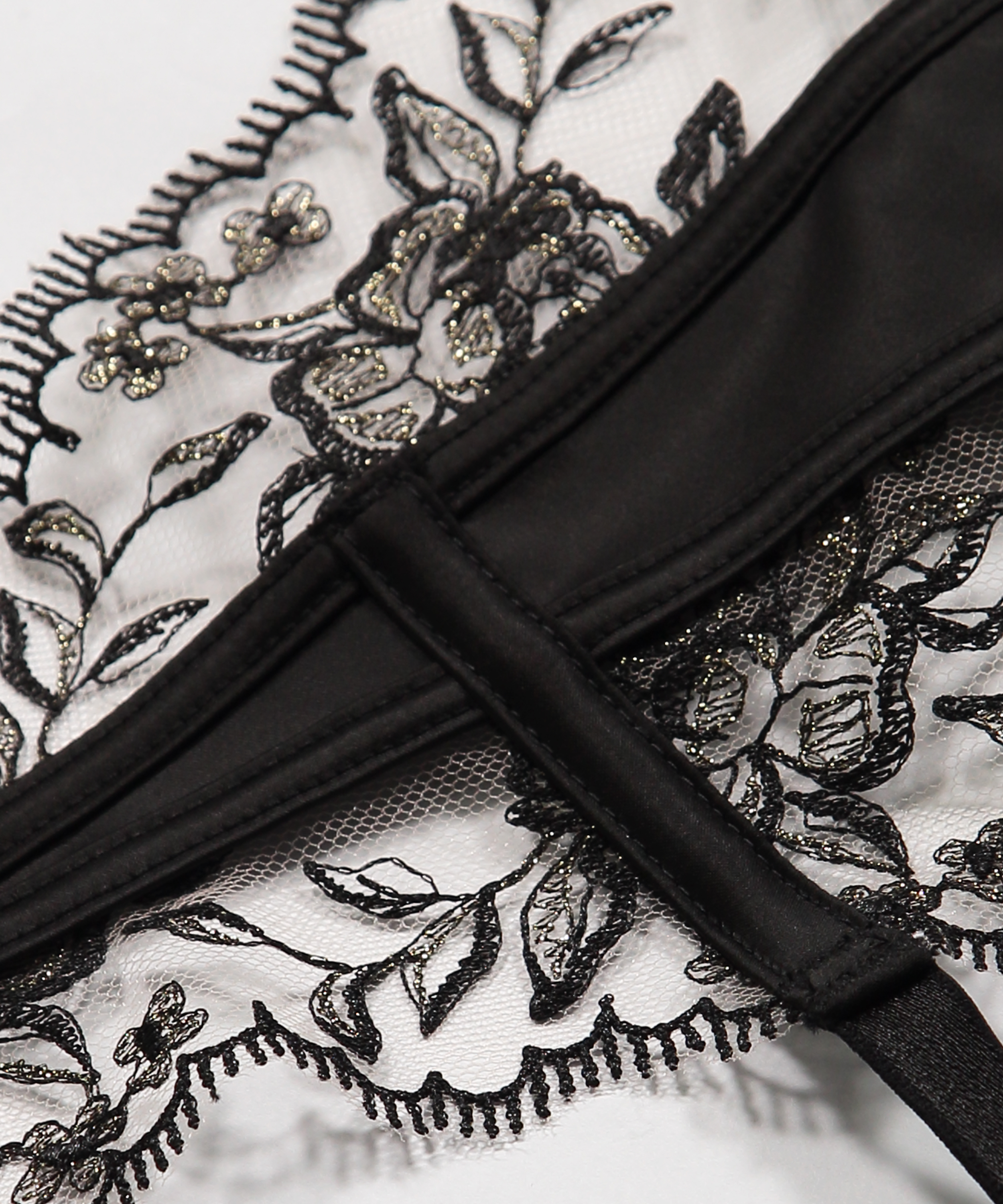 Jade strømpeholder, Svart, main