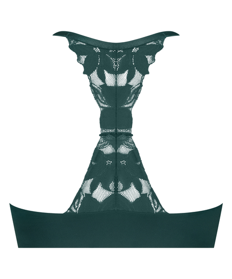 Lana vattert pushup-BH med bøyle, Grønn