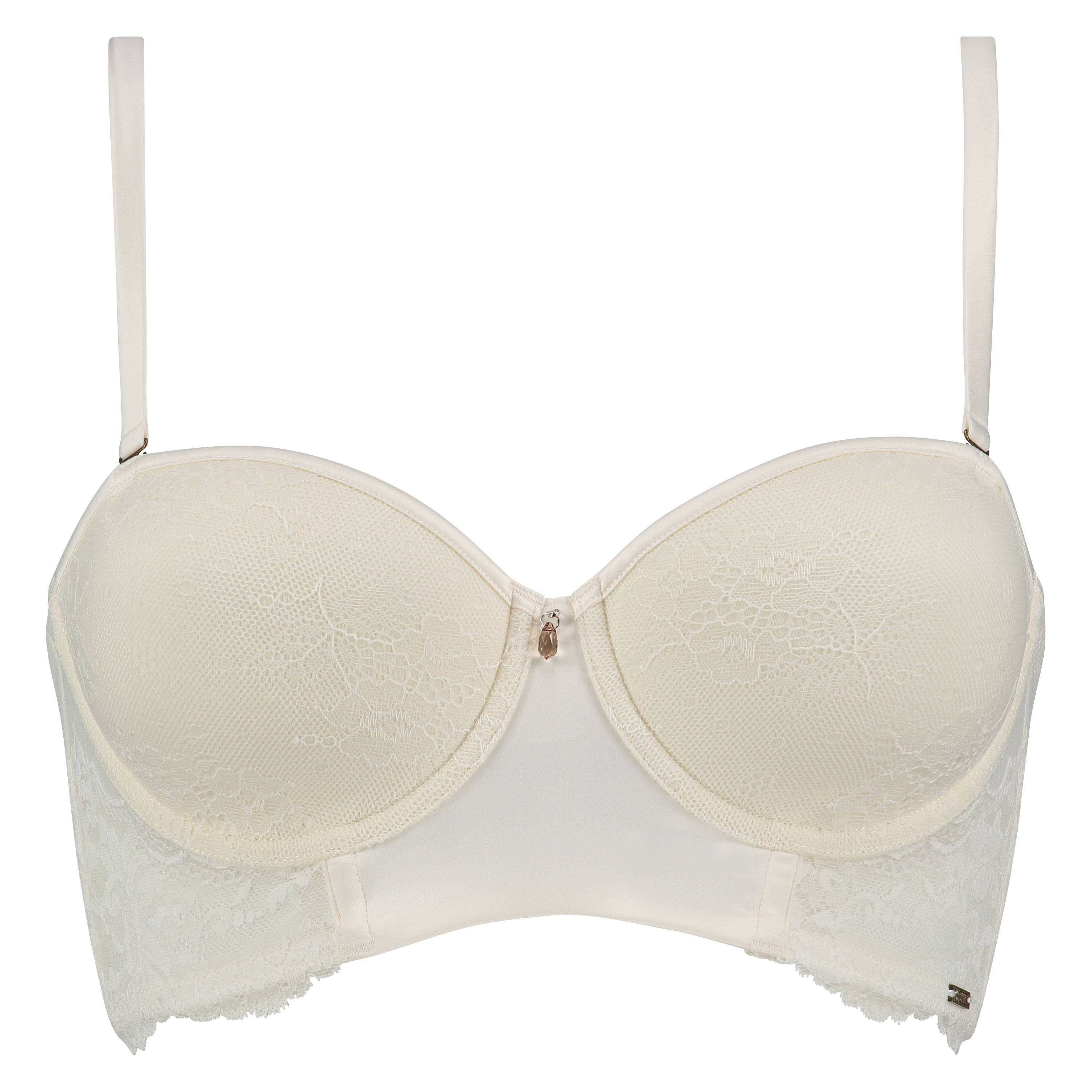Padded longline underwired bra Rose, Hvit, main