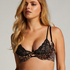 Polstret spile-BH med halve skåler Ellie, Svart