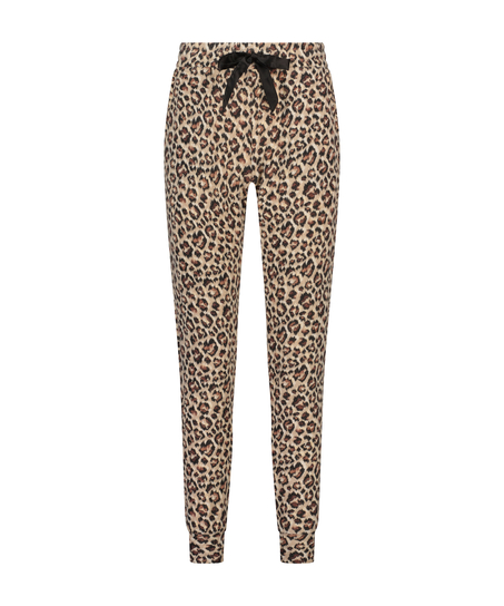 B&oslash;rstet Jersey bukse, Beige