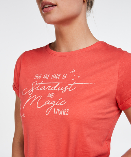 Short Pyjama Set, Rød