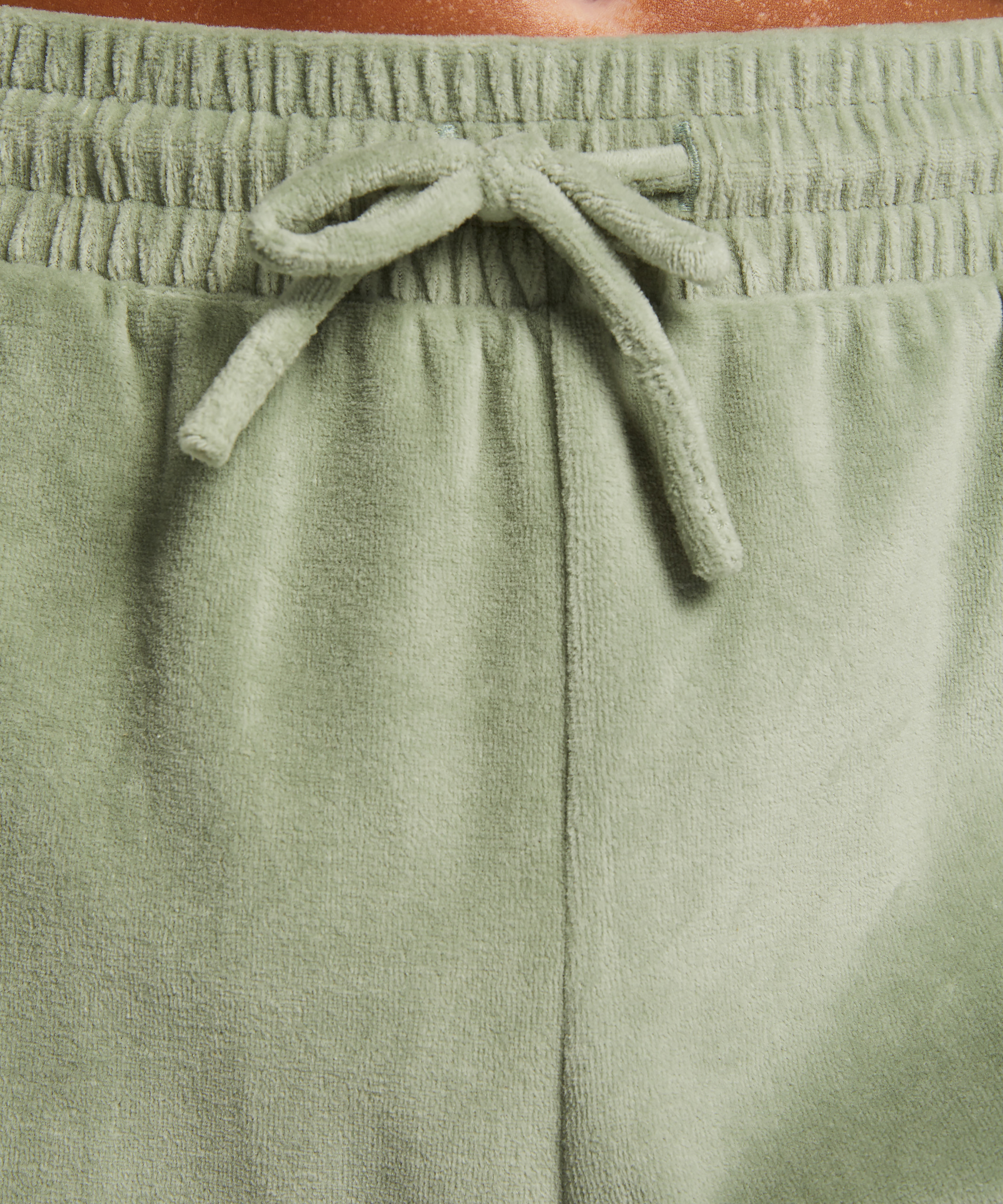 Pysjamasbukse i velur, Grønn, main