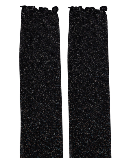 Strømper Glitter, Svart