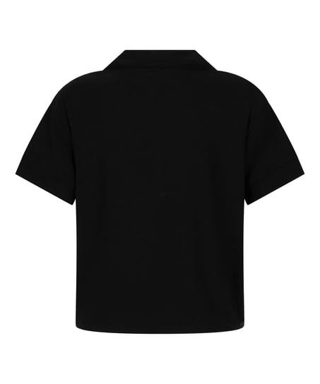 Essential kortermet jakke i jerseystoff, Svart