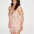 Satin Lace pyjamashhorts, Rosa