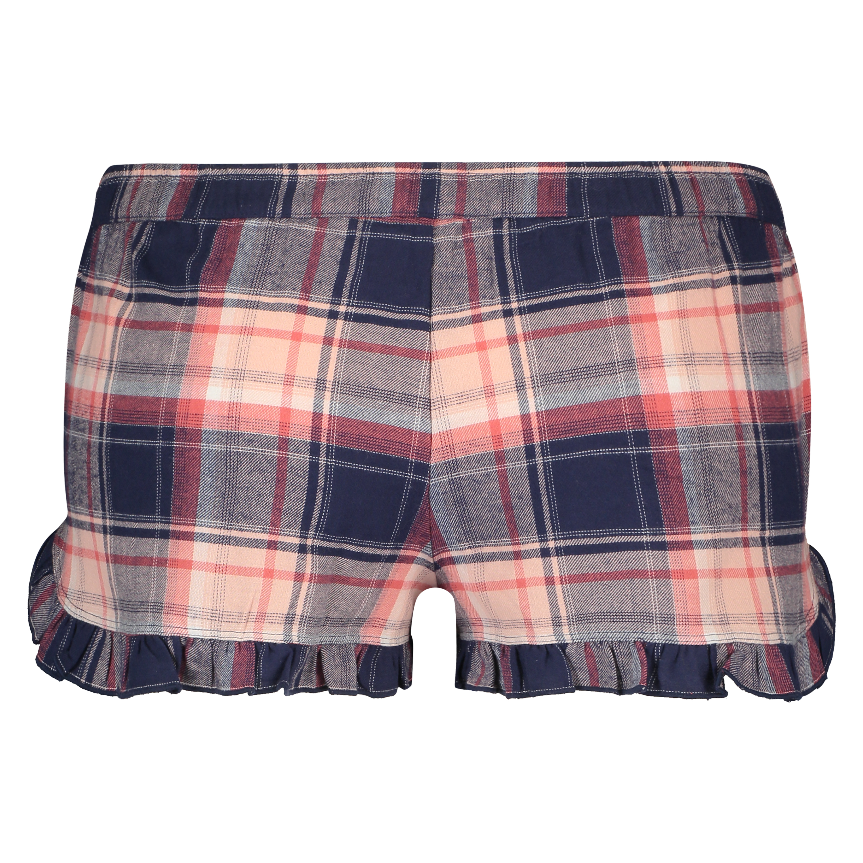 Checked Twill Shorts, Bl&aring;, main