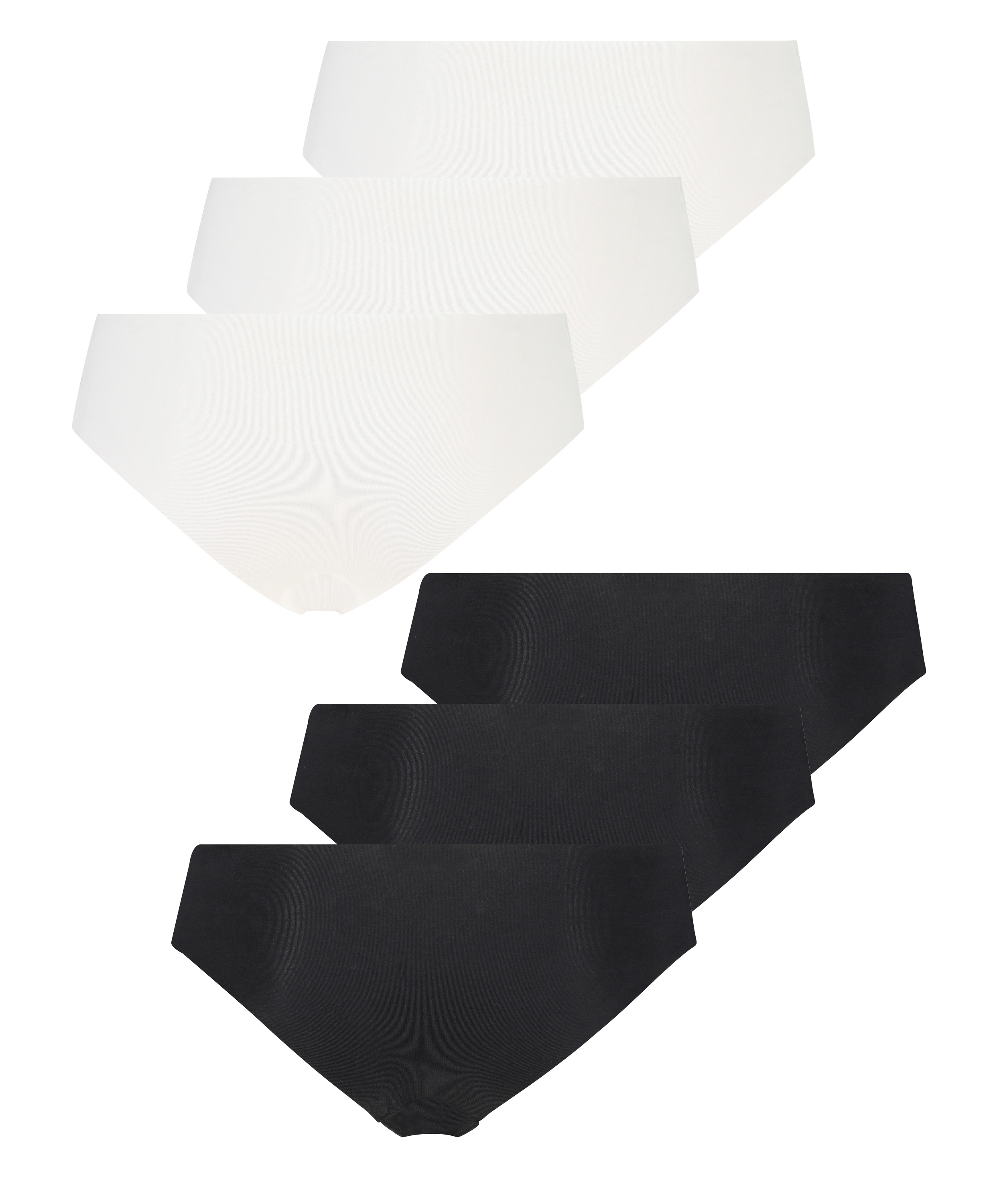 6-pakning usynlige brasilianske truser, Hvit, main