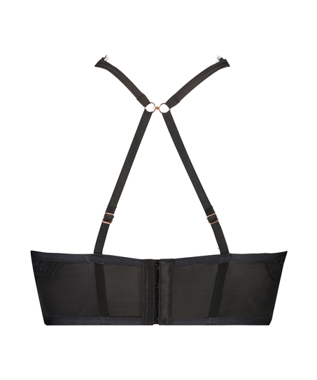 Margaret pushup longline spile-BH med polstring Lucy Hale, Svart