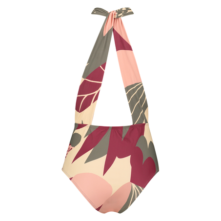 Print Game high leg badedrakt, Rosa