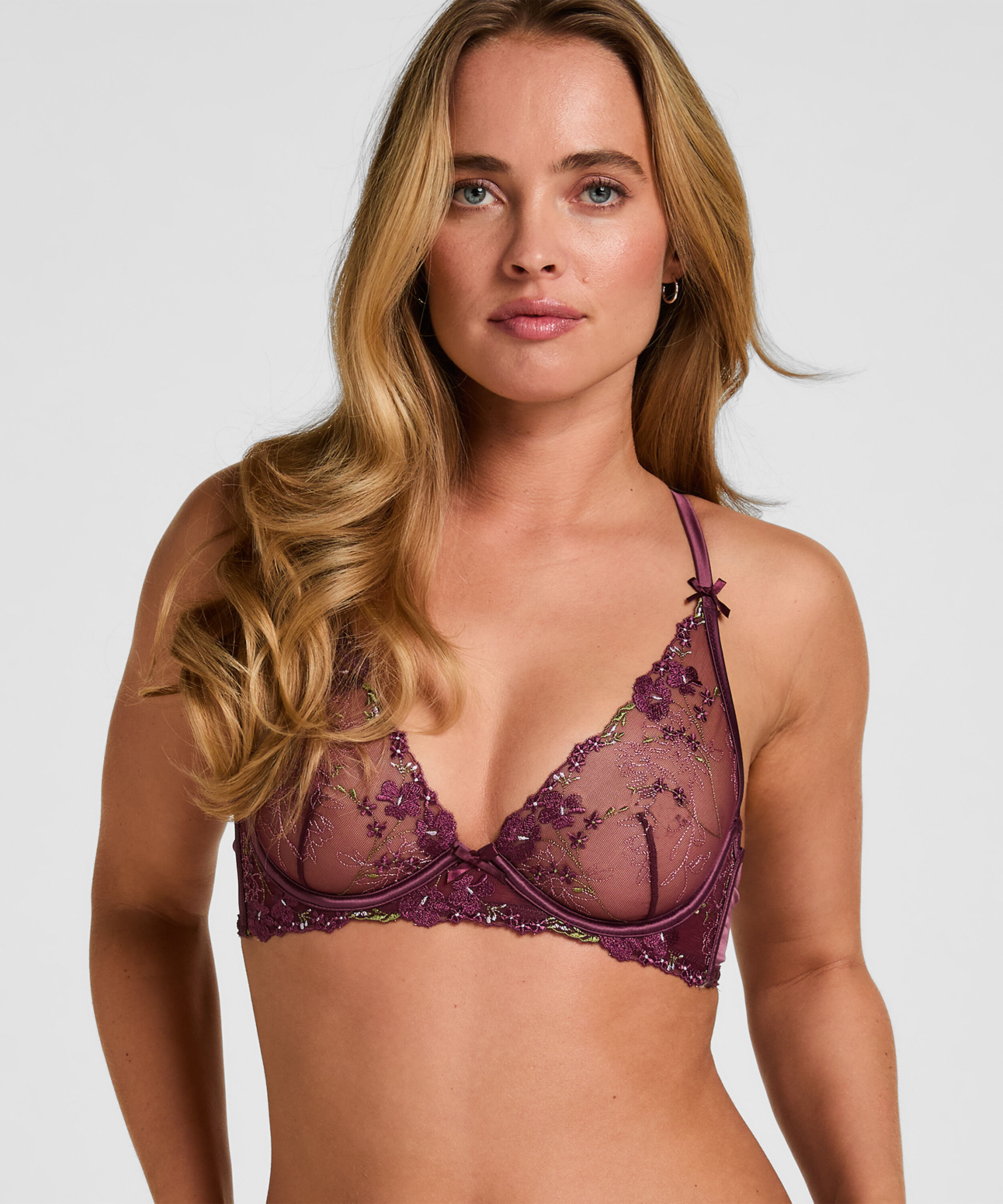 Longline Bøyle-BH Uten Polstring Peonie
