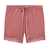 Velvet lace shorts, Rosa