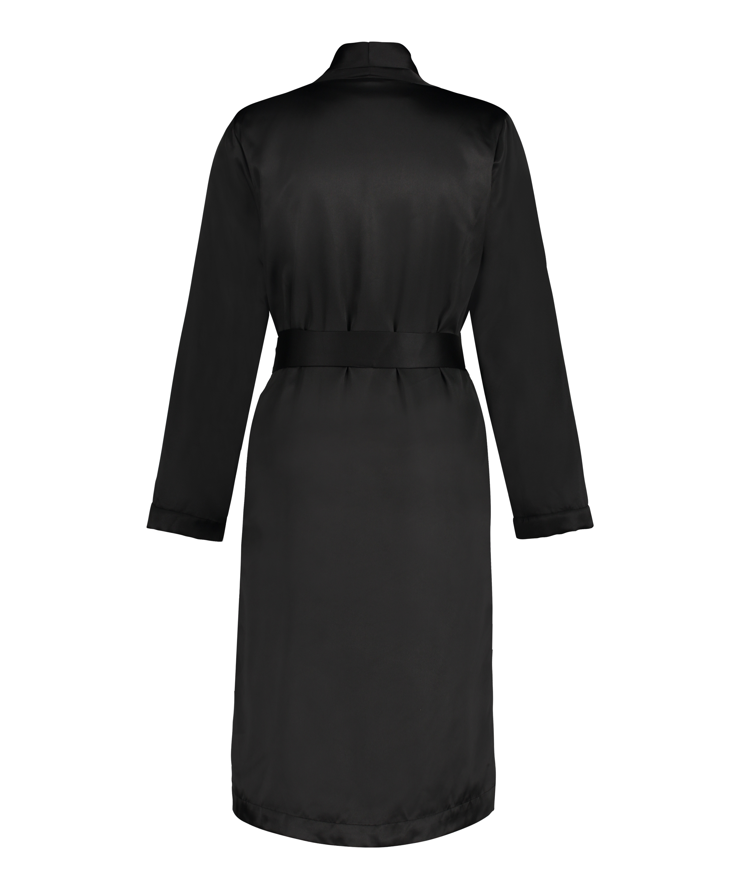 Satin fleece badek&aring;pe, Svart, main