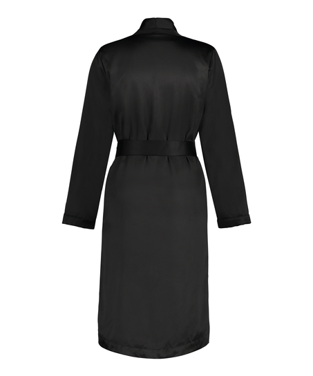 Satin fleece badek&aring;pe, Svart