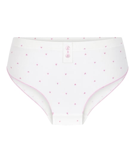 Renee Rib Brazilian Short, Hvit
