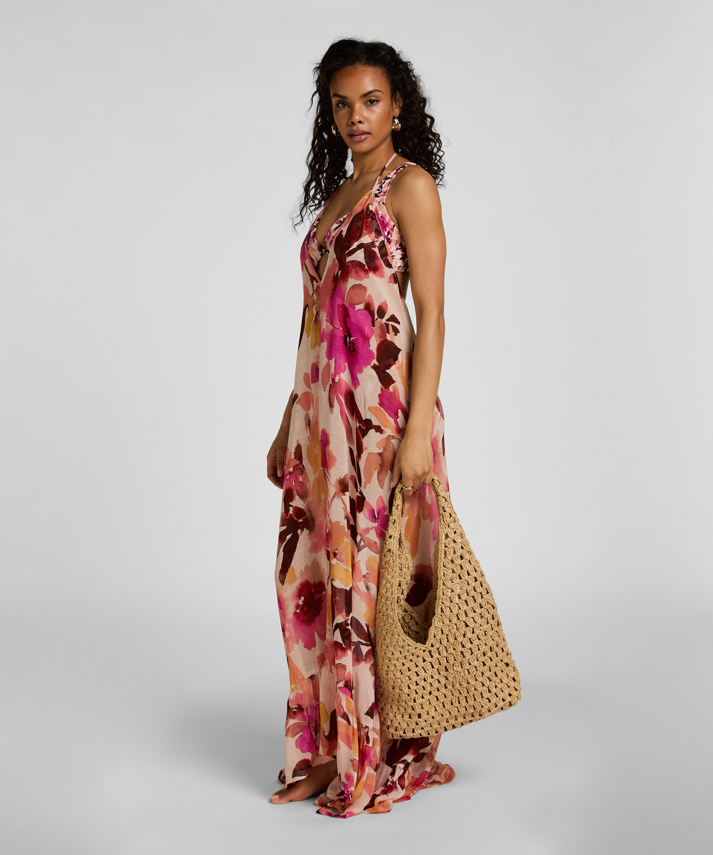 Strandveske Raffia, Beige