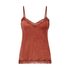 Cami-topp Velours Lace, Brun