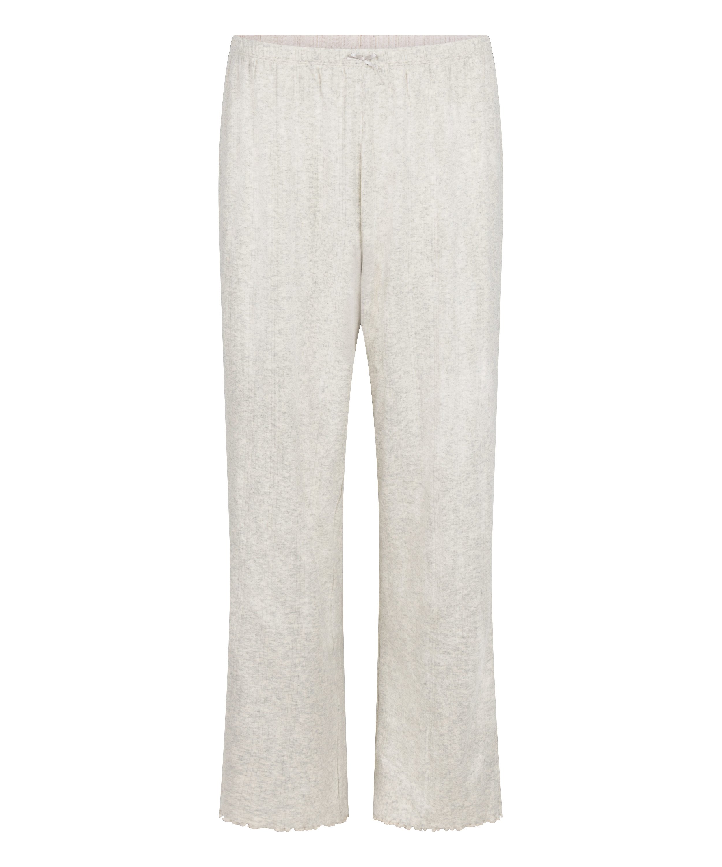 Pyjama Pant Loose Pointelle, Grå, main