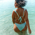 Høykuttet Bikini Underdel Fiji, Blå