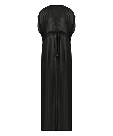 Flortynn kimono, Svart