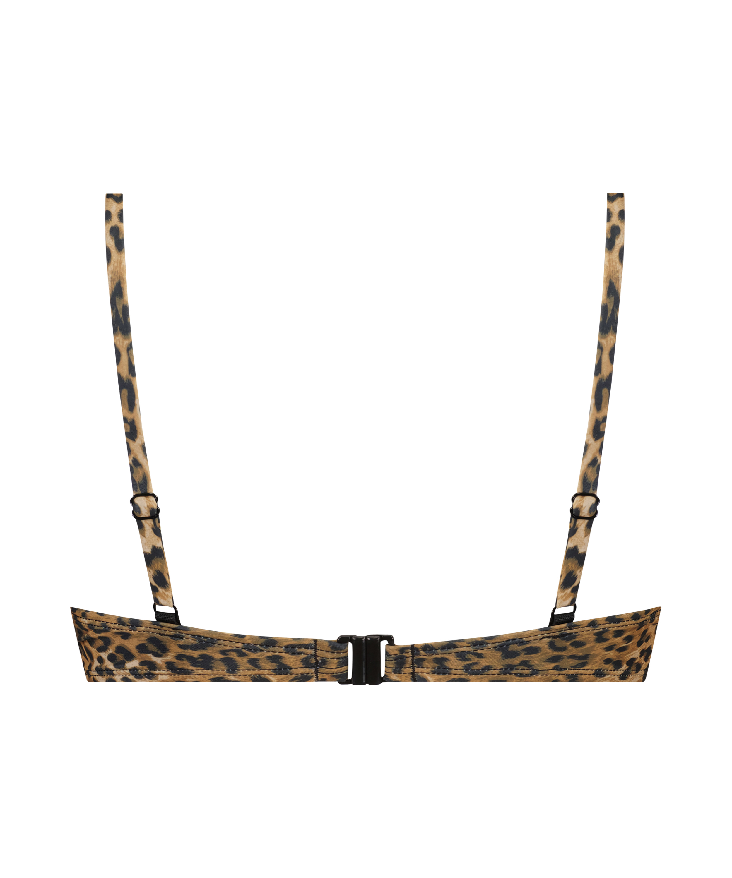 Leopard polstret bikinitopp med spiler, Brun, main