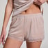 Shorts i blondevelur, Beige