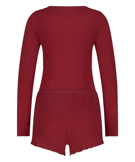 B&oslash;rstet kort onepiece, R&oslash;d