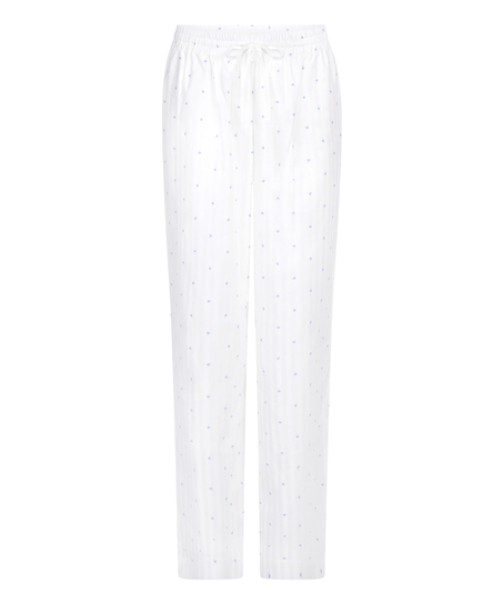 Pysjamasbukse Jacquard Hearts, Bl&aring;