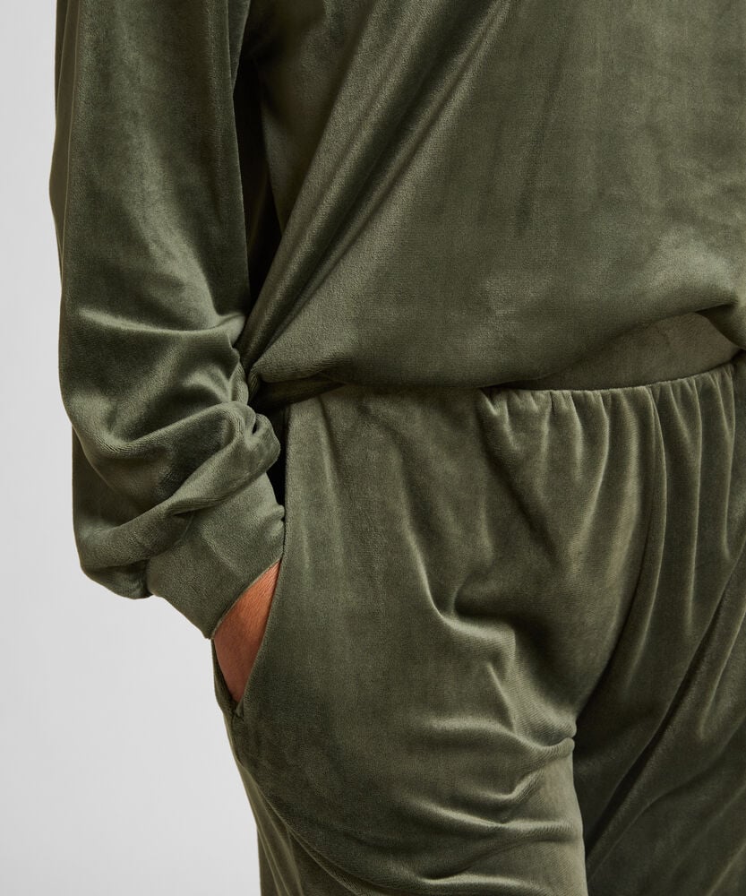 Petite Velours pysjamasbukse, Gr&oslash;nn, main