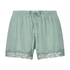Velvet lace shorts, Grønn