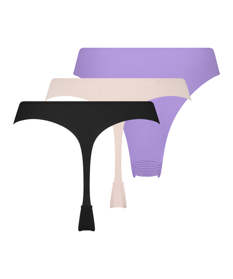 3-pakning med tanga, Rosa