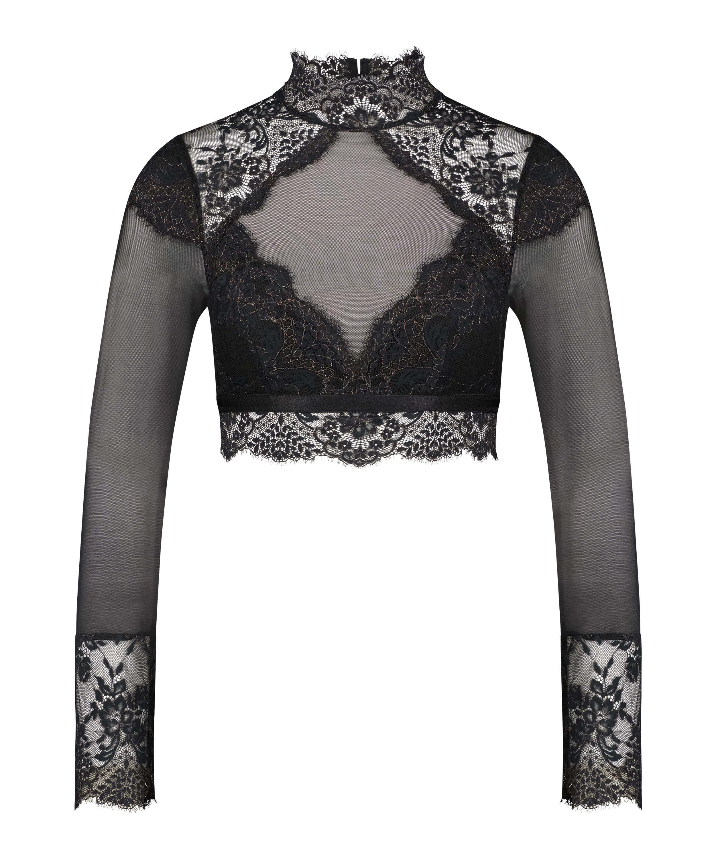 Bralette med lange ermer Cynthia, Svart, main