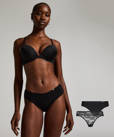 2 Angie-truser, Svart