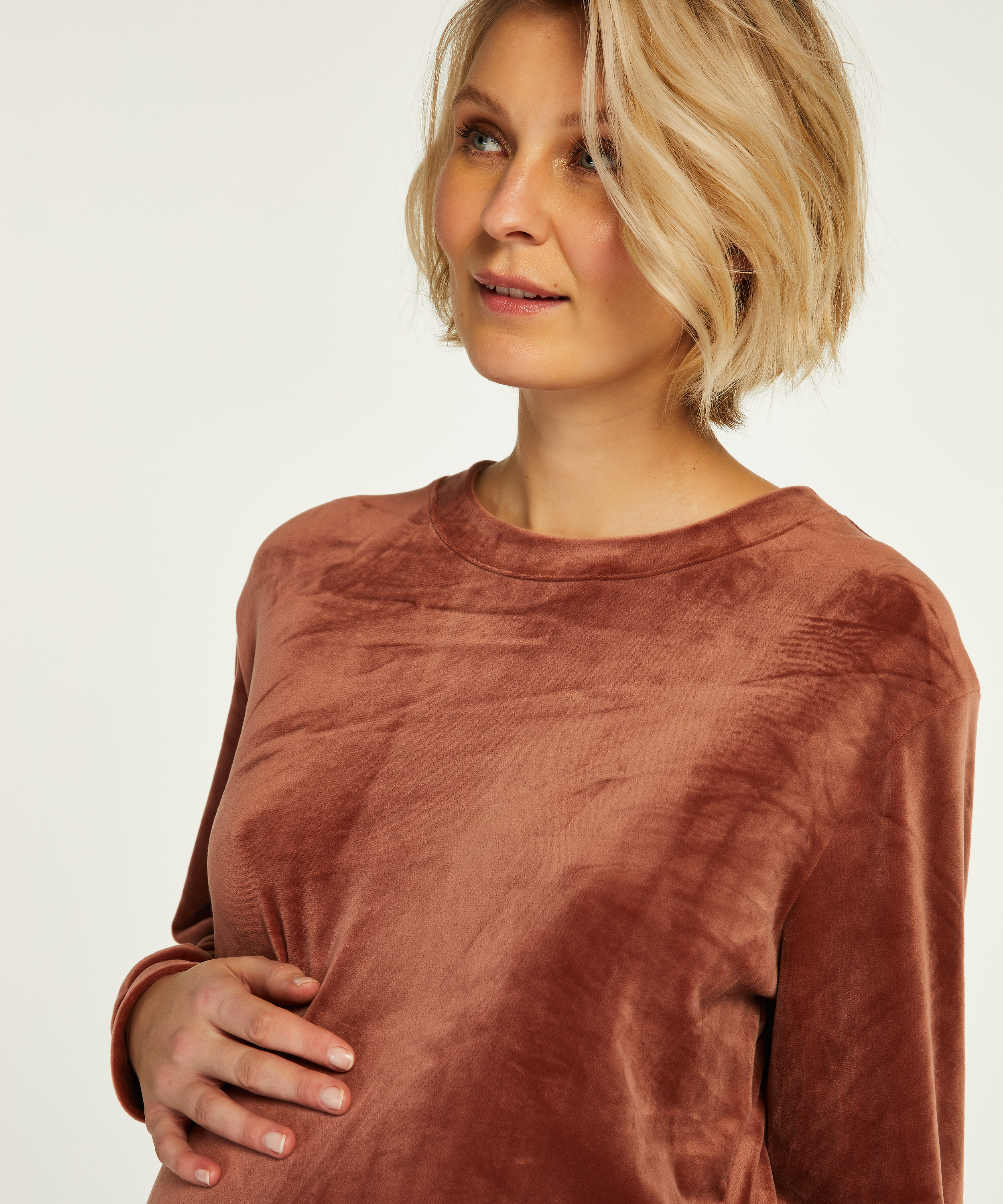 Amme-topp Velours, Rosa, main