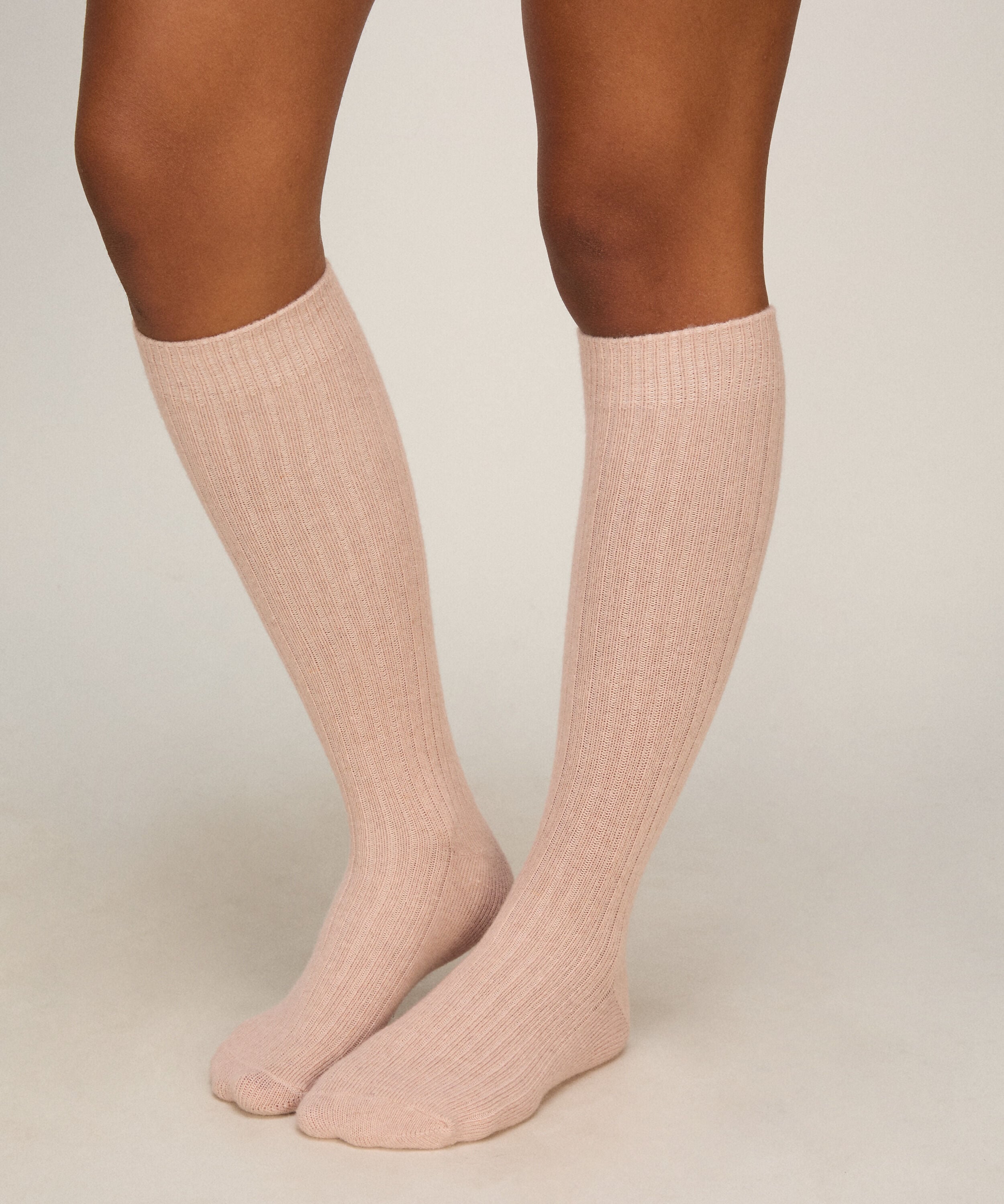 Cashmere Blended Sokker, Rosa