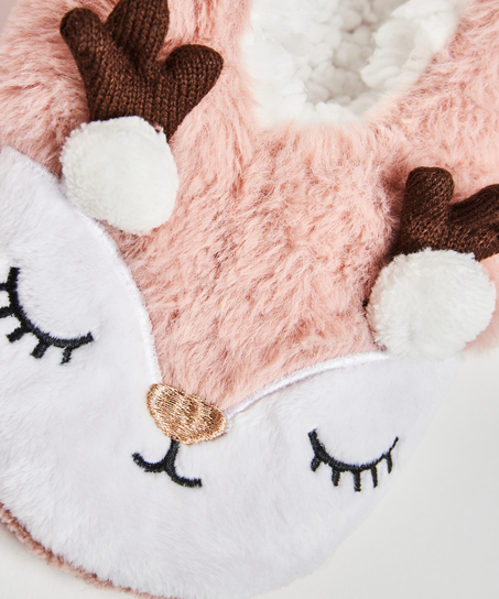 Cosy ballerinasko med reinsdyr, Rosa