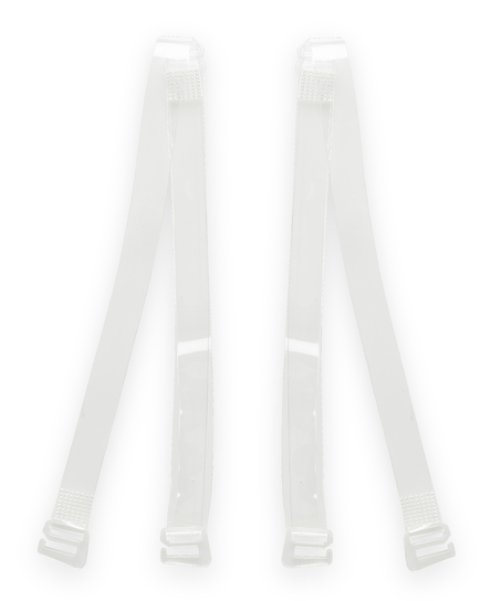 Gjennomsiktige BH-stropper for A til D-skåler, Hvit