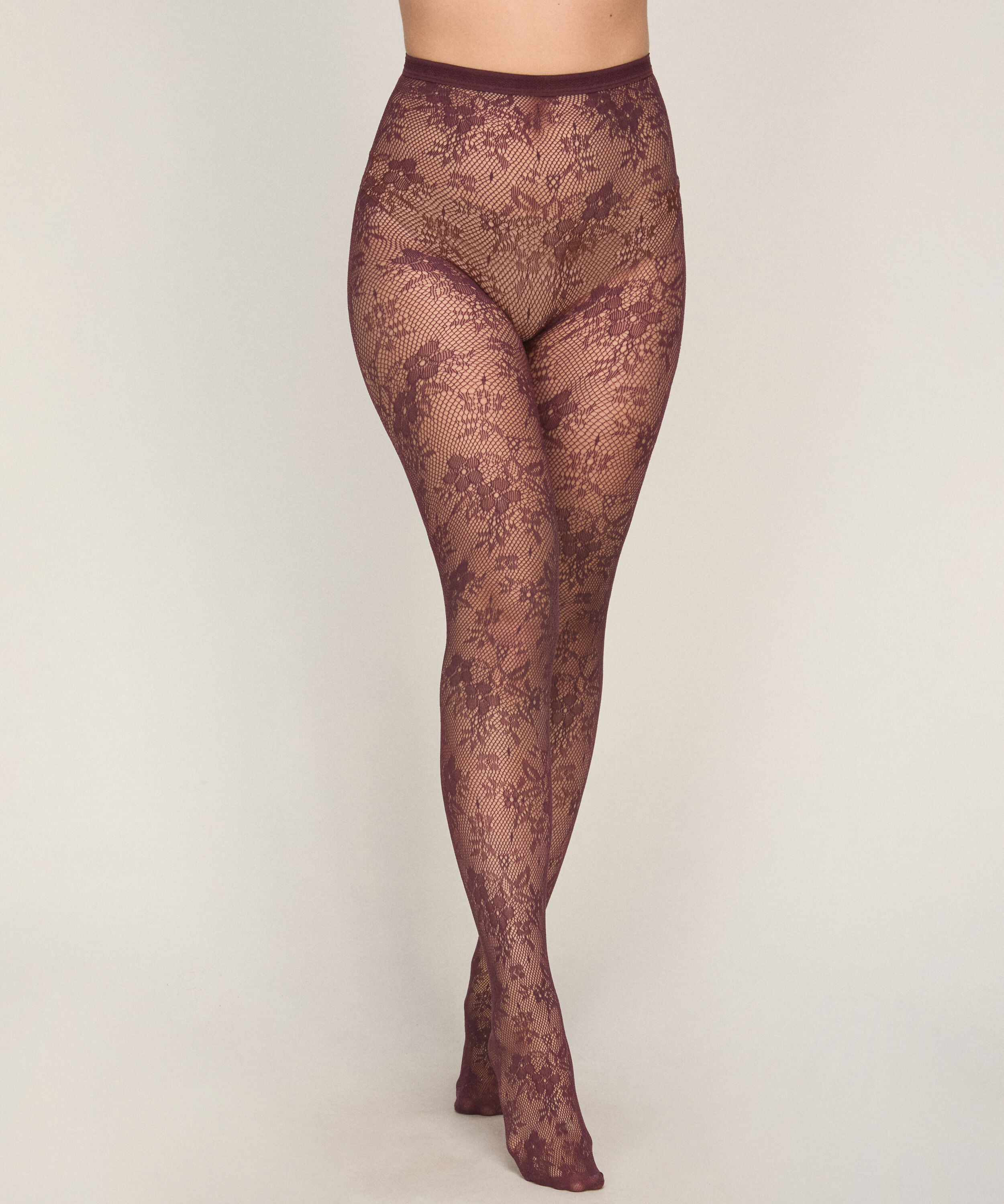 Tights Allover Lace Fishnet, Lilla Tights Allover Lace Fishnet, Lilla