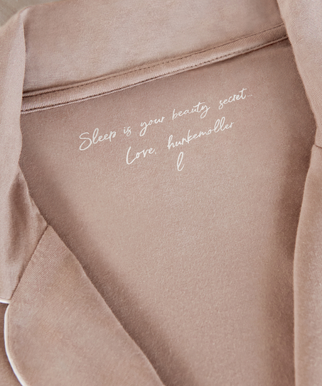 Essential langermet jakke i jerseystoff, Beige