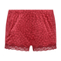 Velvet lace shorts, R&oslash;d