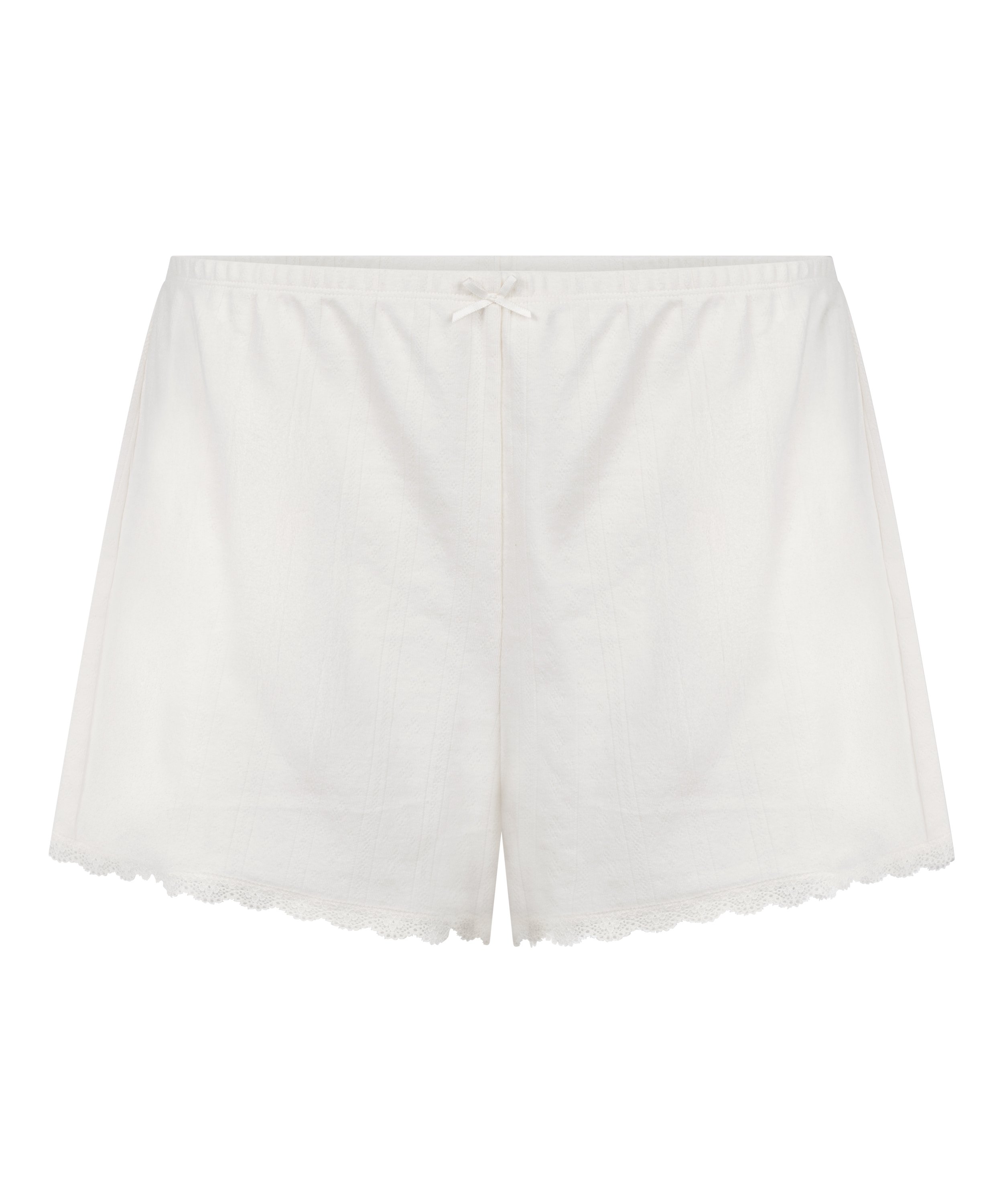 Pointelle shorts, Hvit, main