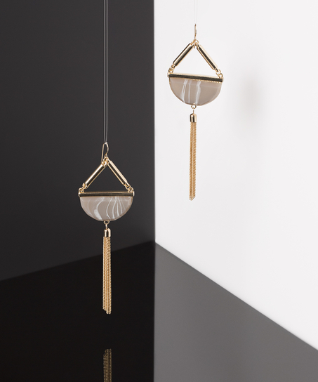 Marble Statement Earrings, Gul