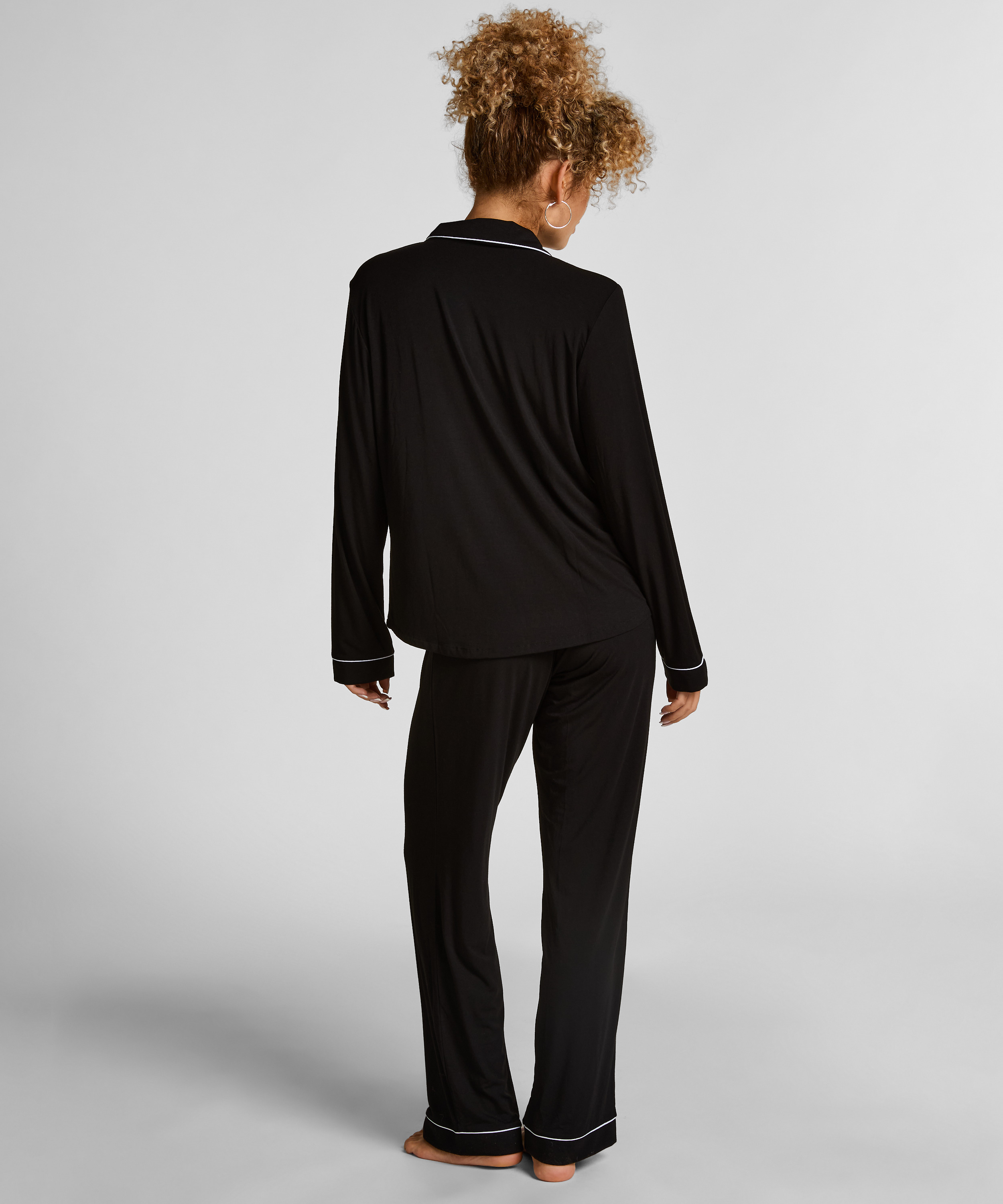 Essential bukser i jerseystoff, Svart, main