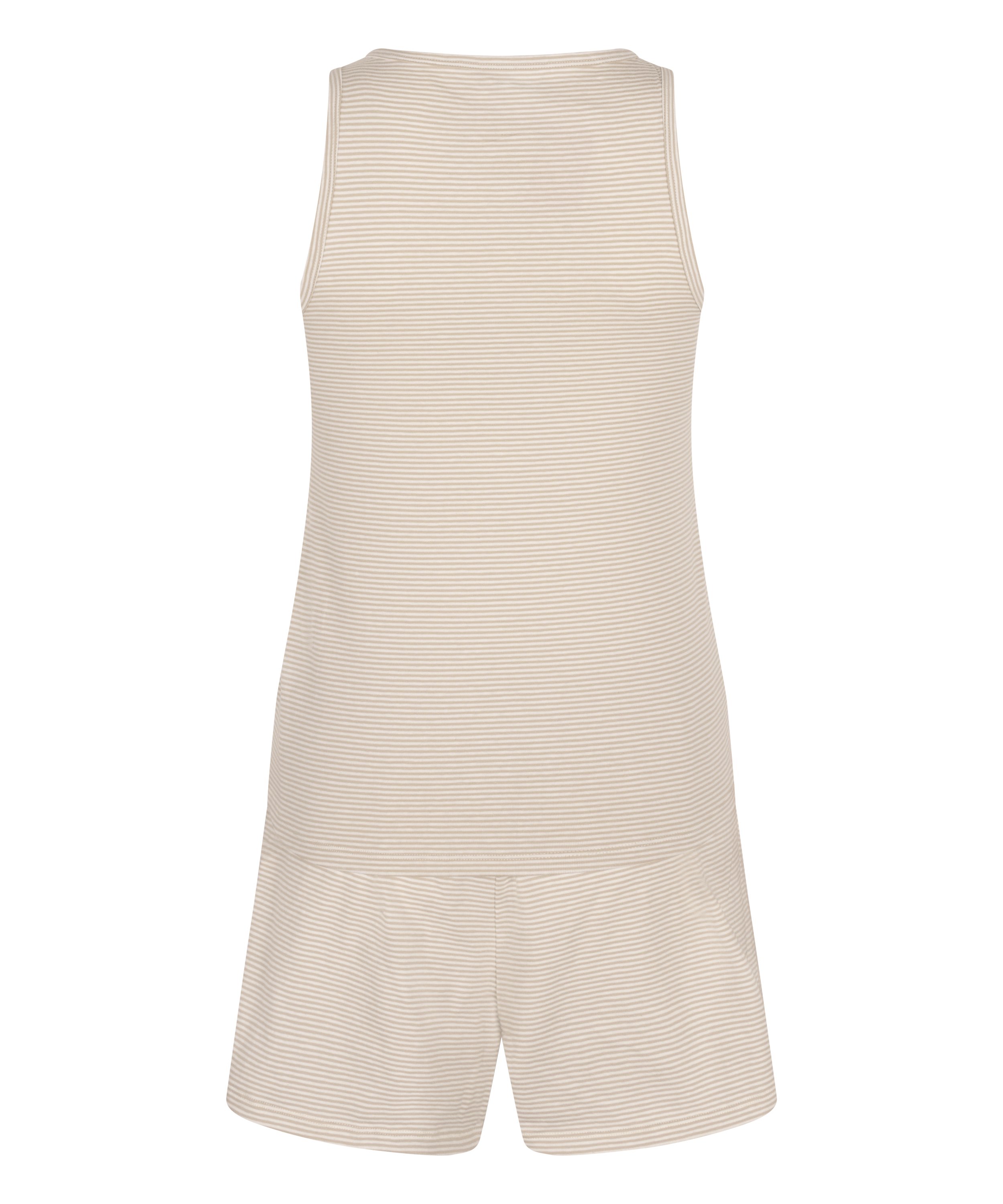 Pyjamasett med Singlet i Jersey, Beige, main