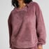 Langermet Topp Fluffy Fleece, Rosa