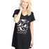 Nightshirt V-neck, Svart