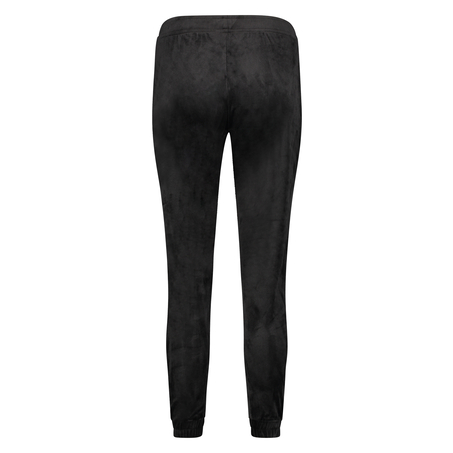 Velvet lurex joggebukser, Svart