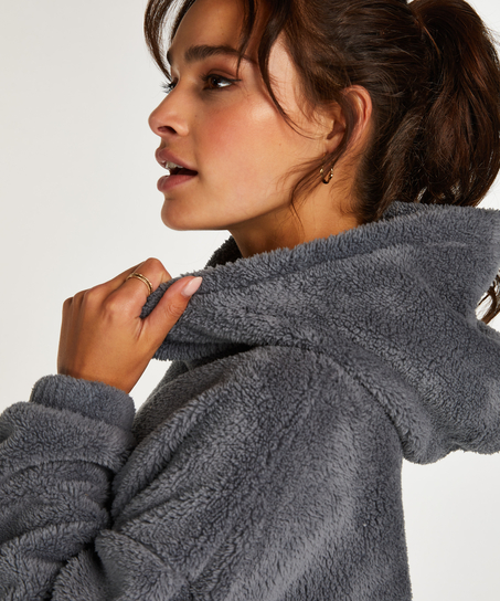 Snuggle fleece loungekjole, Gr&oslash;nn