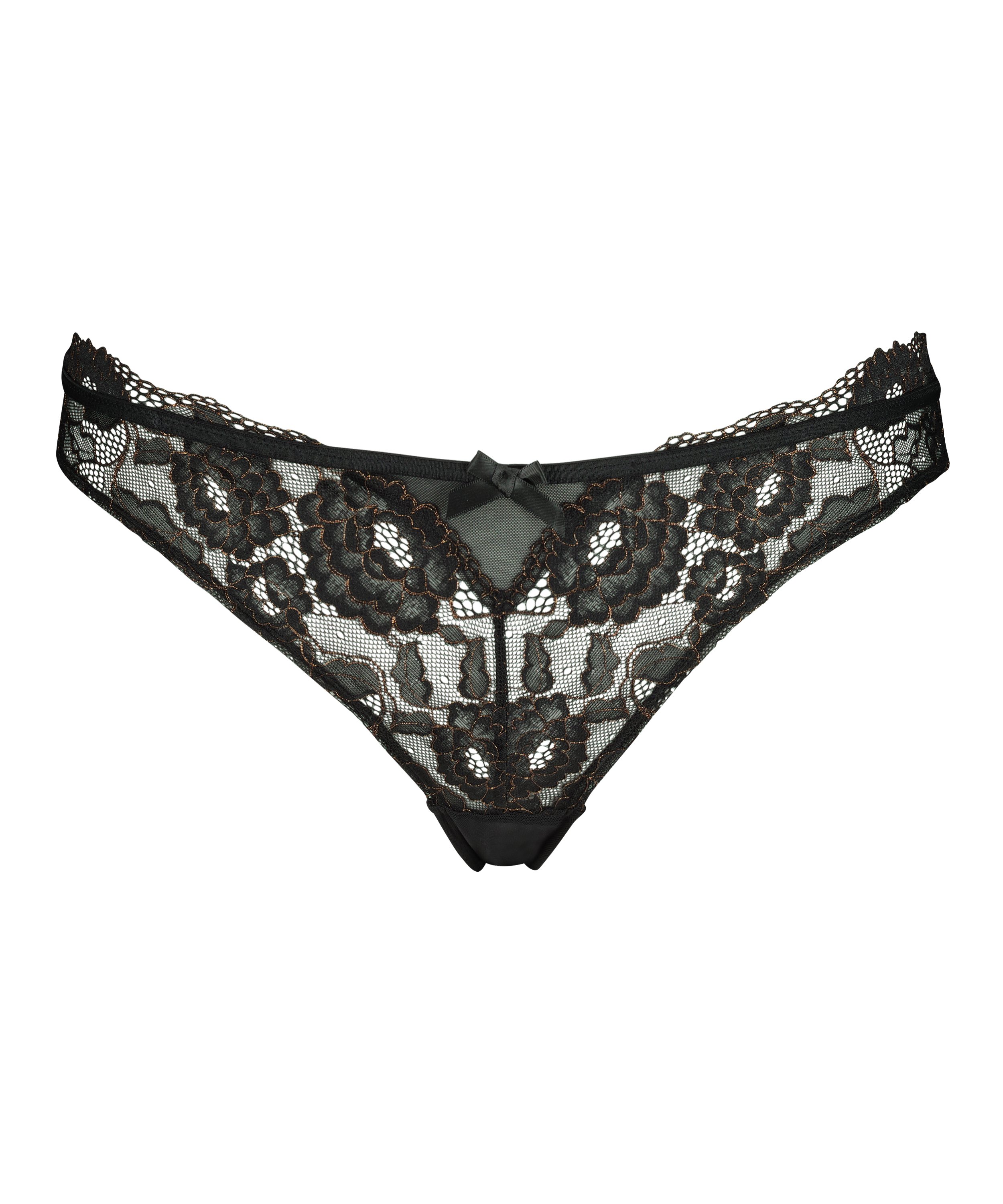 Chloe brasiliansk truse med h&oslash;y skj&aelig;ring, Svart, main